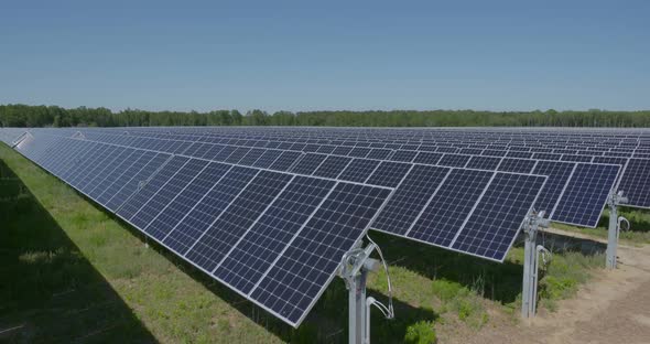 shots of solar panels on a solar farm