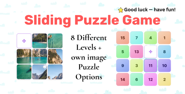 Sliding Puzzle – Classic & Image Mode Challenge