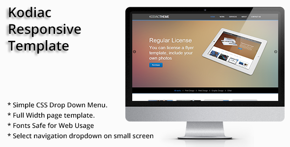 Kodiac Onepage Responsive HTML5& CCS3 Template