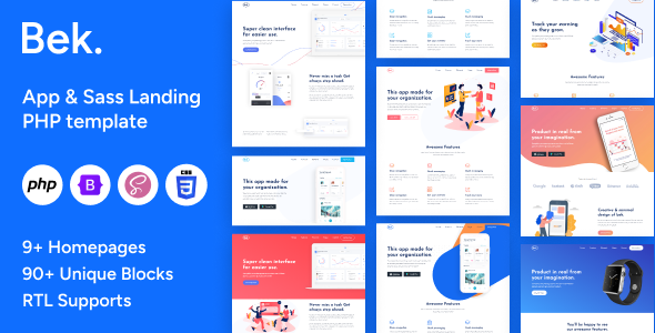 Bek - PHP Saas & Software Template