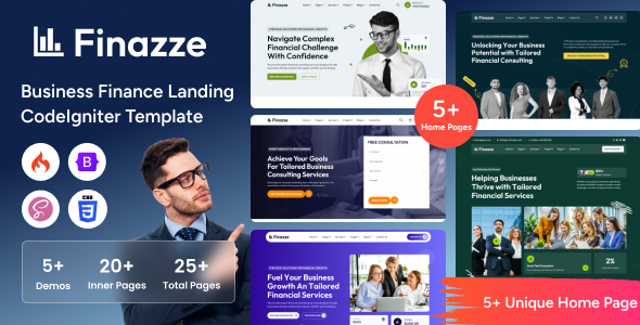 Finazze - Business and Finance Landing CodeIgniter Template