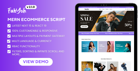 Fabyoh -  MERN Stack Ecommerce Script