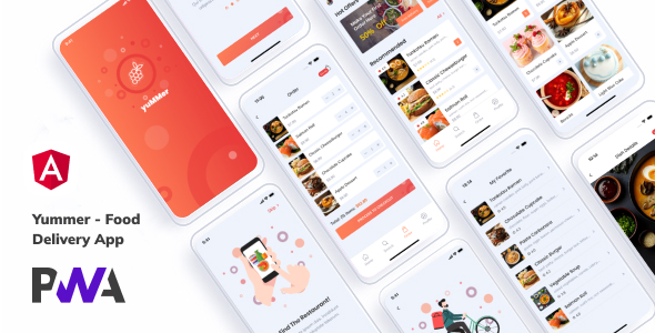 Yummer – Online Food Ordering App (Angular + PWA)