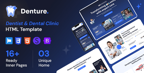 Denture - Dental Clinic HTML Template