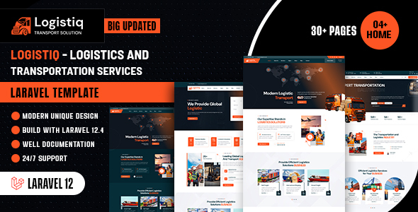 Logistiq - Logistics and Transportation Laravel Template