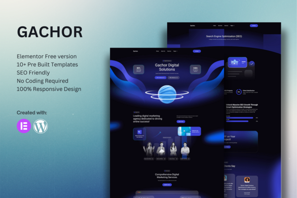 Gachor - Digital Marketing Agency Elementor Template Kit
