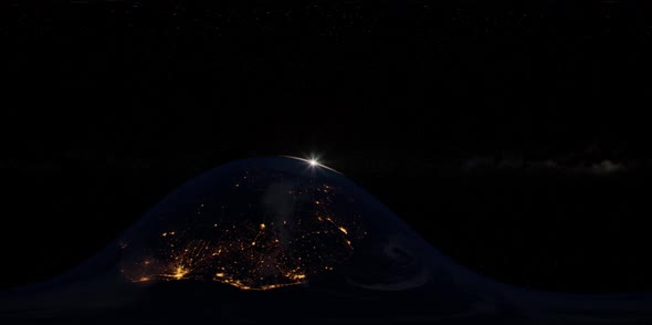 VR 360 Earth and Sun From Space alt