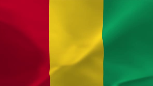 Guinea Waving Flag Animation 4K Moving Wallpaper Background