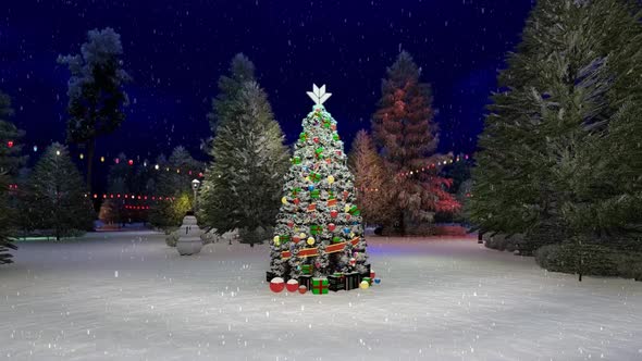 Snowing Christmas Tree