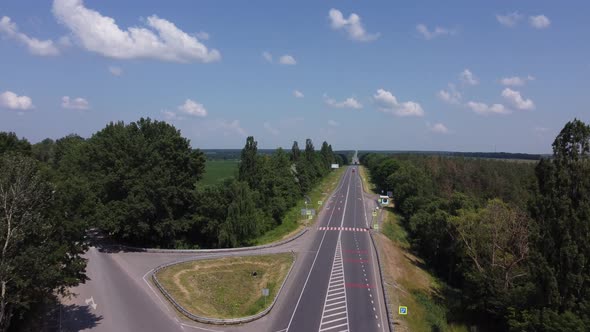 Empty Road with Markings