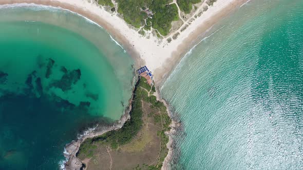 Stunning caribbean water of Coast city of Lakes Region of Rio de Janeiro Brazil