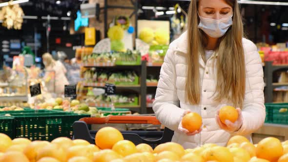 The Expectant Mother Buys Fruit at the Market