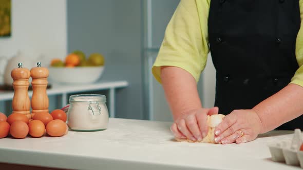 Close Up of Woman Hands Kneading