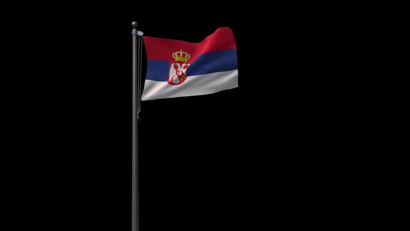 Serbia Flag  With Alpha 2K