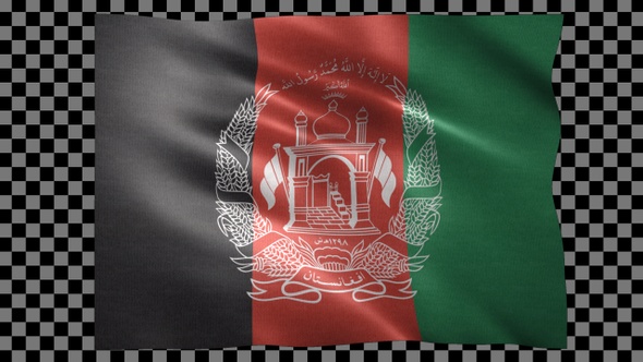 Afganistan Flag Waving Looped