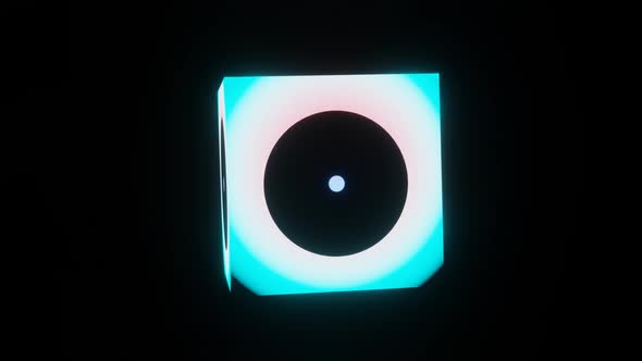 Abstract Rotating Cube on a Dark Background 02