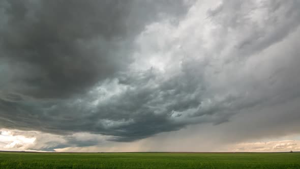 Time lapse of severe storm over the plains of Colorado