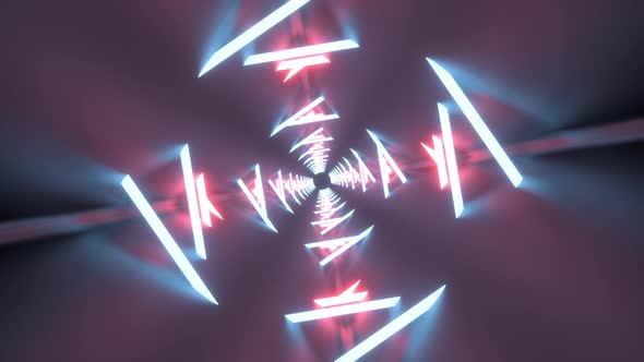 3D Abstract Neon Lights Looping