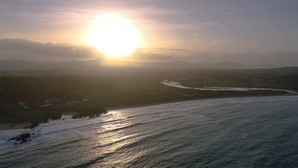 Aerial View Culdaff Beach Donegal Ireland