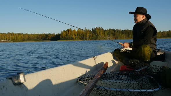 Fisherman on Lake