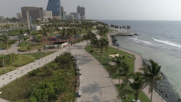 Jeddah Saudi Arabia Waterfront Aerial