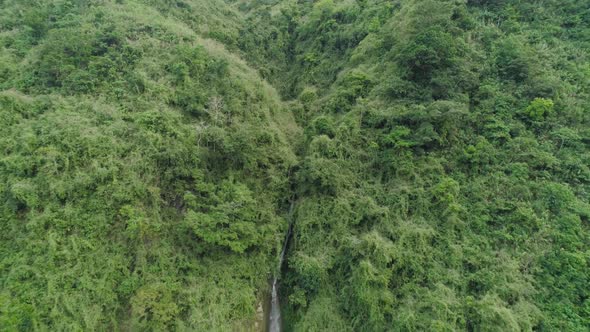 Waterfall in the Mountains