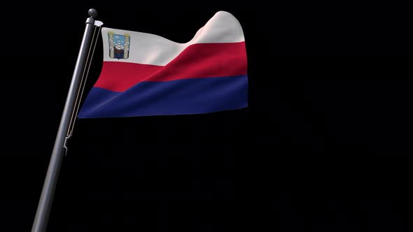 Flag Of Maracaibo City (Venezuela)  With Alpha Channel 4K