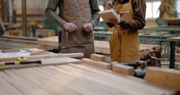 Two Carpentry Workers at the Manufacturing
