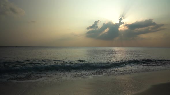 Sunset On The Sea Beach