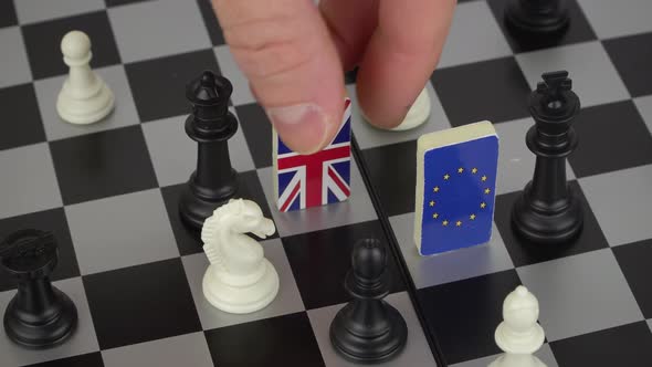 Chessboard with Flags of Countries