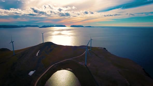 Windmills for Electric Power Production Havoygavelen Windmill Park Norway