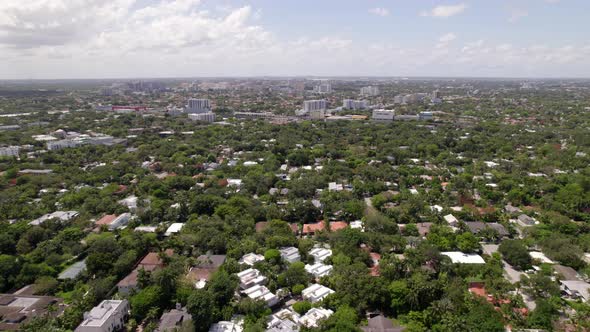 Coconut Grove Miami Residential Neighborhoods Aerial Footage