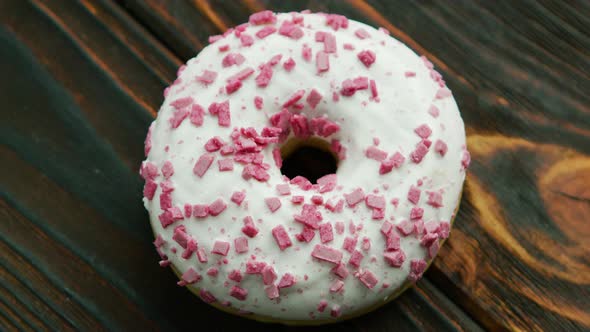 Glazed Doughnut with Pink Sprinkles