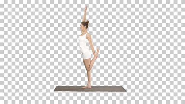 Young Yogi Attractive Woman Practicing Yoga Concept Standing