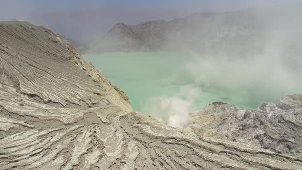 Mountain Landscape with Crater Lake