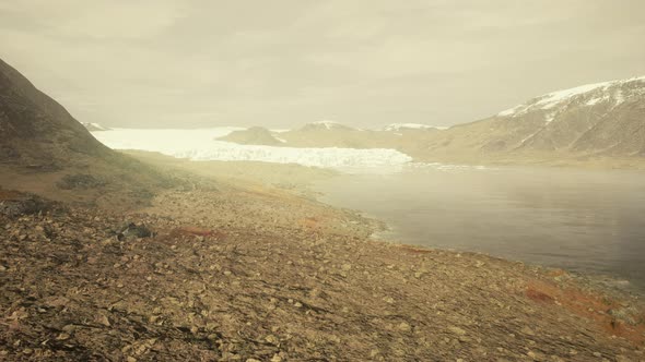 Summer Cloudy View to the Big Glacier