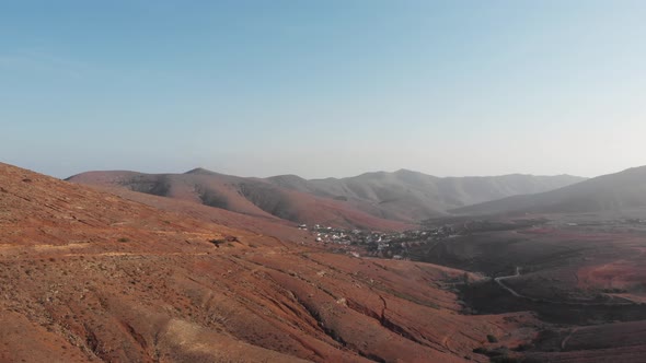 Aerial View Of Betancuria Village Fuerteventura