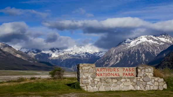 Arthurs Pass New Zealand timelapse