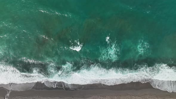 Background Textured Sea Storm aerial view 4 K