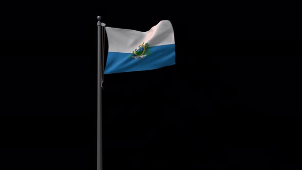 San Marino Flag With Alpha 4K