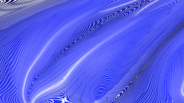 Surface of the Blue Sparkling Fabric in the Wind