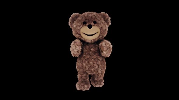 Teddy Bear Dancing Looped Alpha Channel