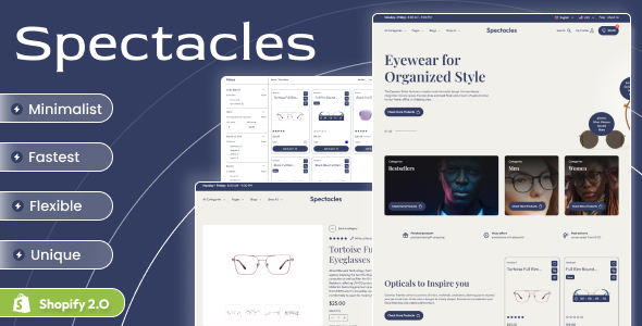 Spectacles - Optical & Eyeglasses Shopify 2.0 Store