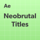 Neobrutal Titles - VideoHive Item for Sale