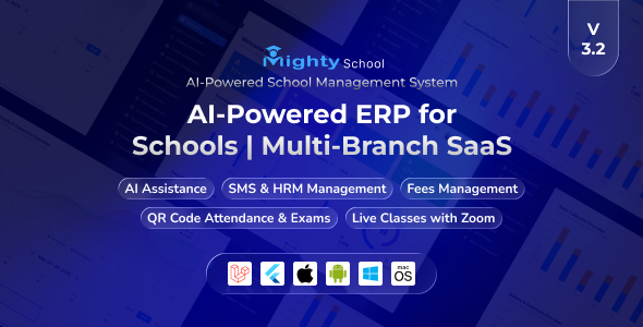 Mighty School - School Management System   (AI Powered -Multi Branch - SAAS)