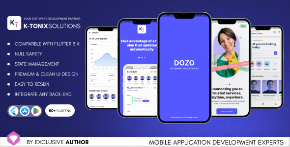 DOZO On-Demand Home Services Flutter App — AC Repair, Beauty, Plumbing, Cleaning & More