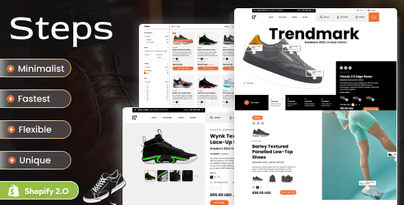 Steps - Sports Shoes, Footwear Shoes Shopify 2.0 Theme