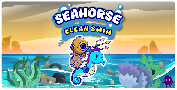 Seahorse Clean Swim - HTML5 Game Template