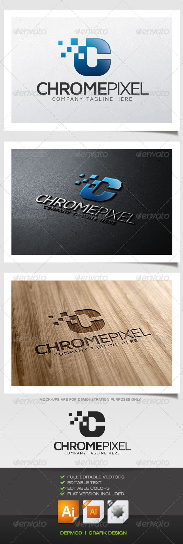 Chrome Pixel Logo