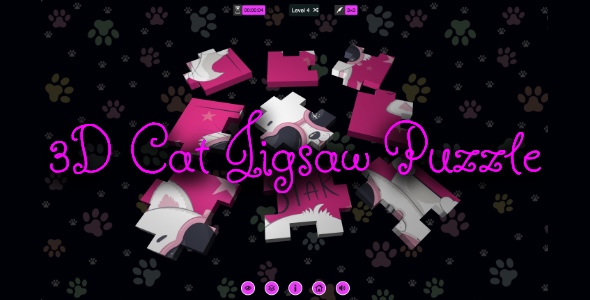 3D Cat Jigsaw Puzzle - Cross Platform Puzzle Game